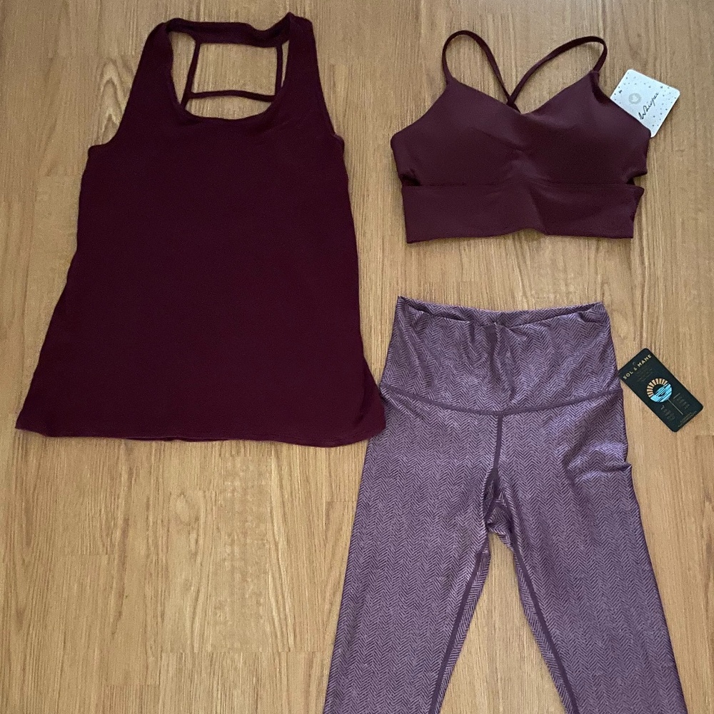 **SOLD**  Small Burgundy Marine Layers 3-pc Outfit